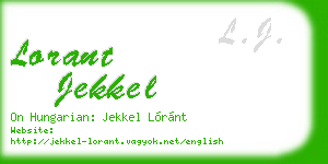 lorant jekkel business card